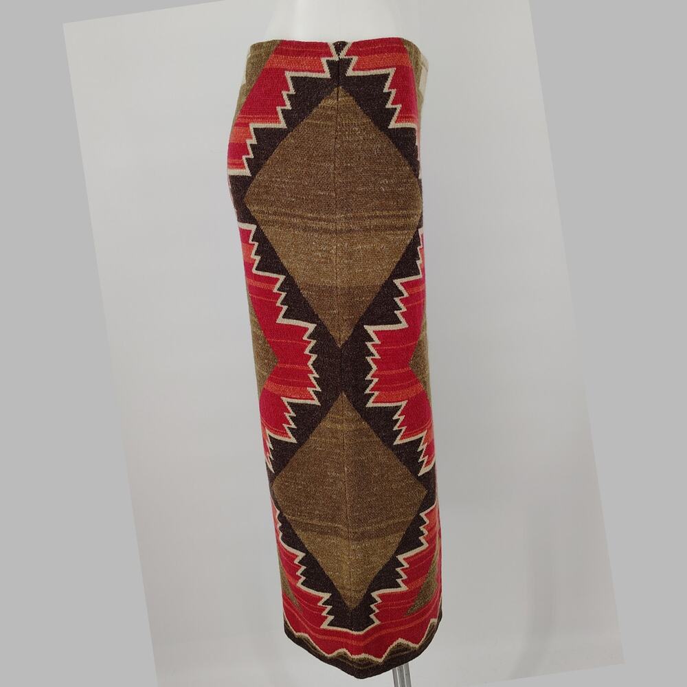 Lauren Ralph Lauren Southwestern Woven Tapestry Skirt Heritage Print Size Small - Picture 4 of 13